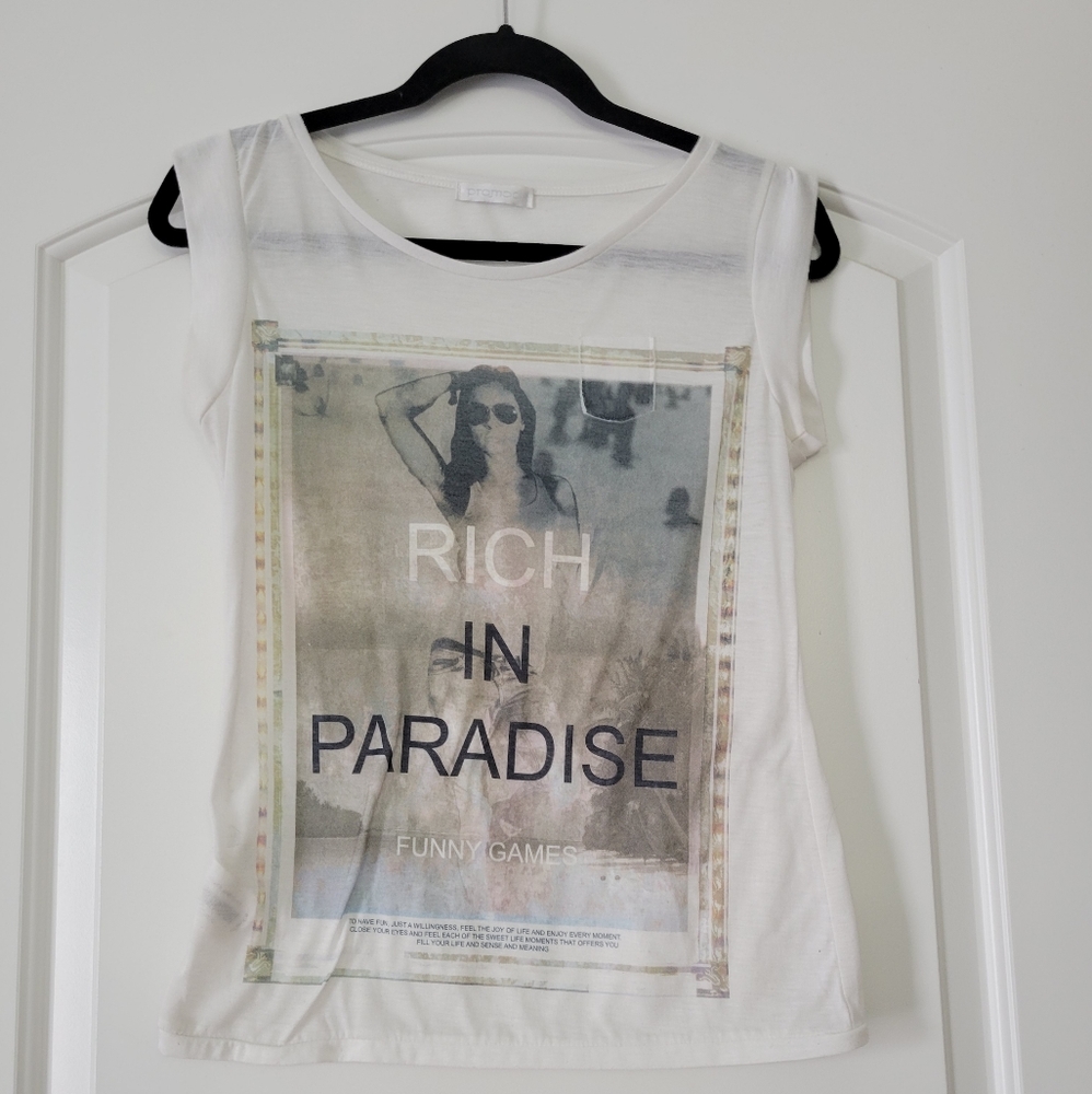 PROMOD White Graphic T-shirt
